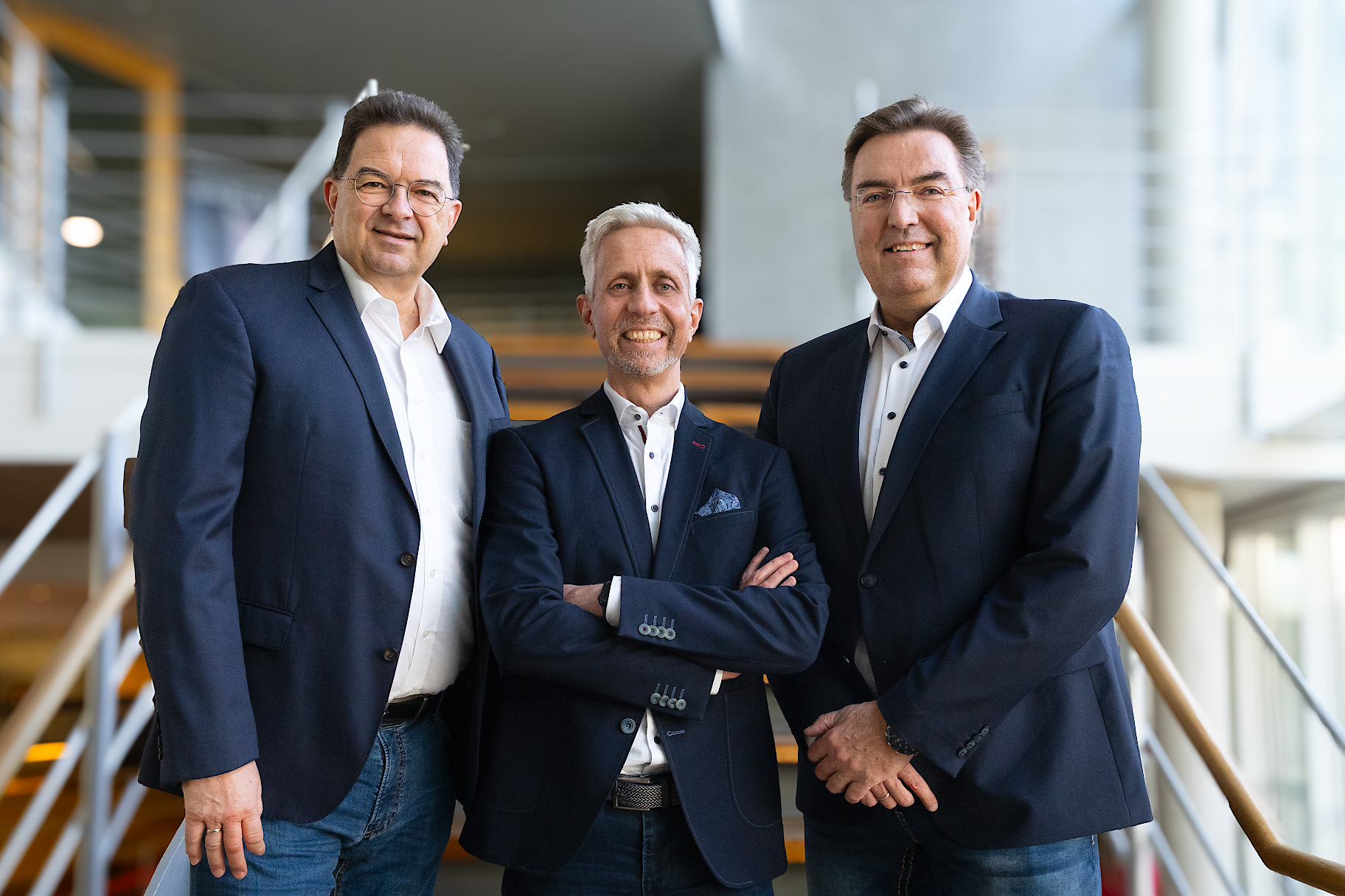 Die AppSphere Geschäftsführer Frank Seibert (COO), Daniel Vollmer (CTO) und Frank Roth (CEO)