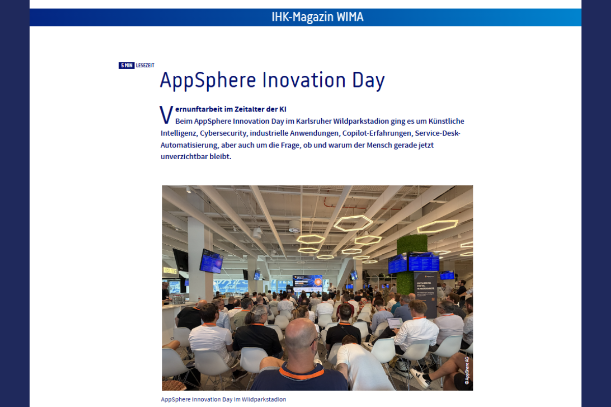 IHK WiMa Beitrag AppSphere Innovation Day